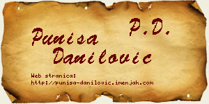 Puniša Danilović vizit kartica